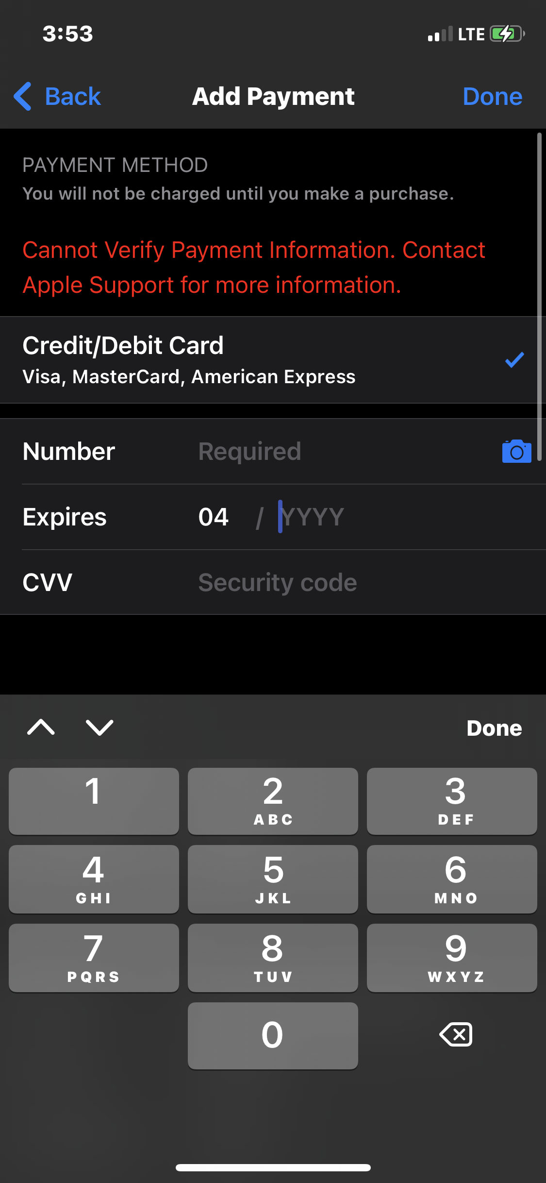 How do I verify my card Apple Community