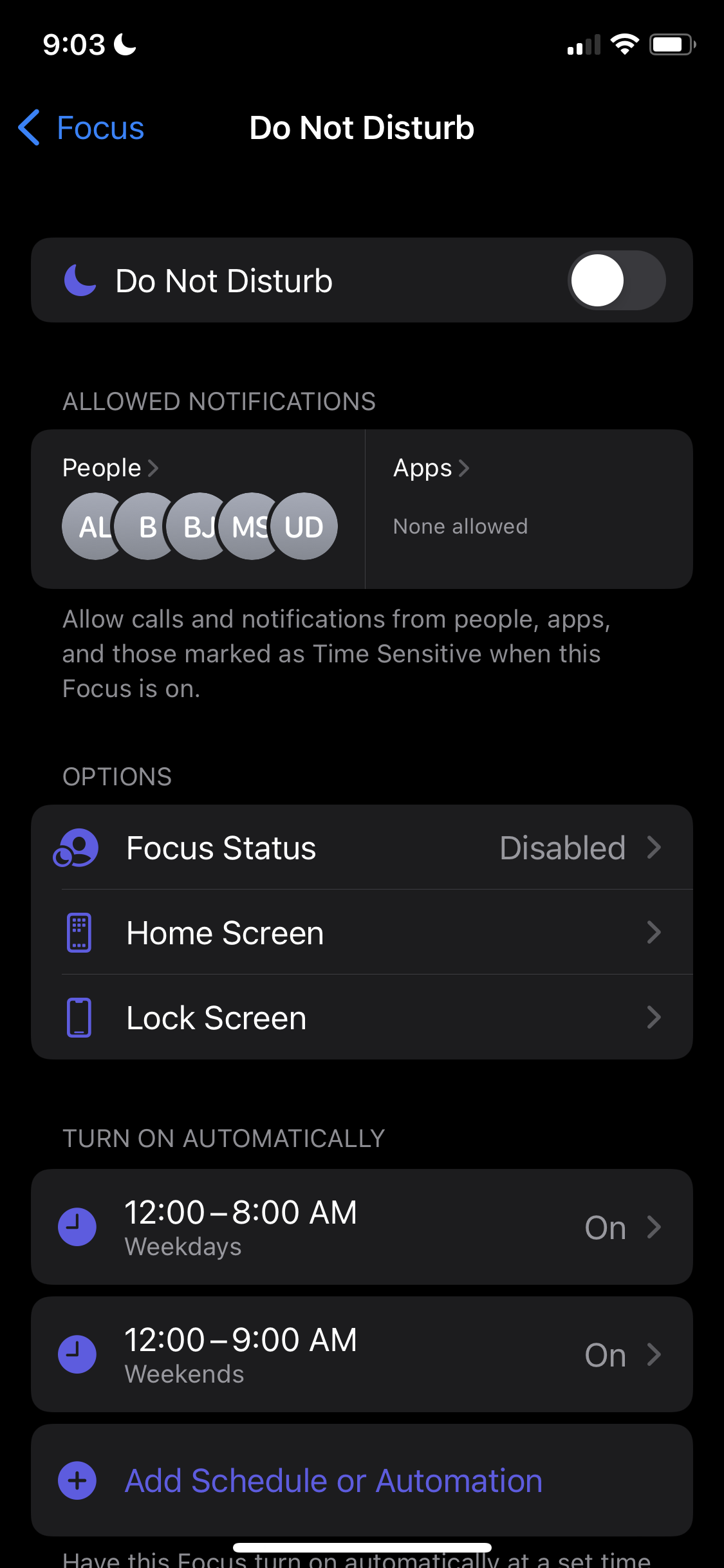 The Focus setting turns on randomly on my… - Apple Community