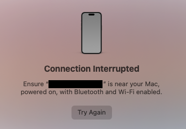 Sequoia - iPhone Mirroring - Connection I… - Apple Community