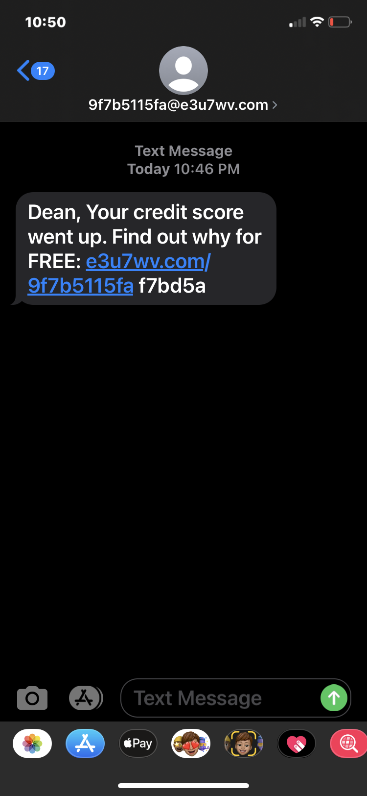 Robo Text That Use An Email Apple Community