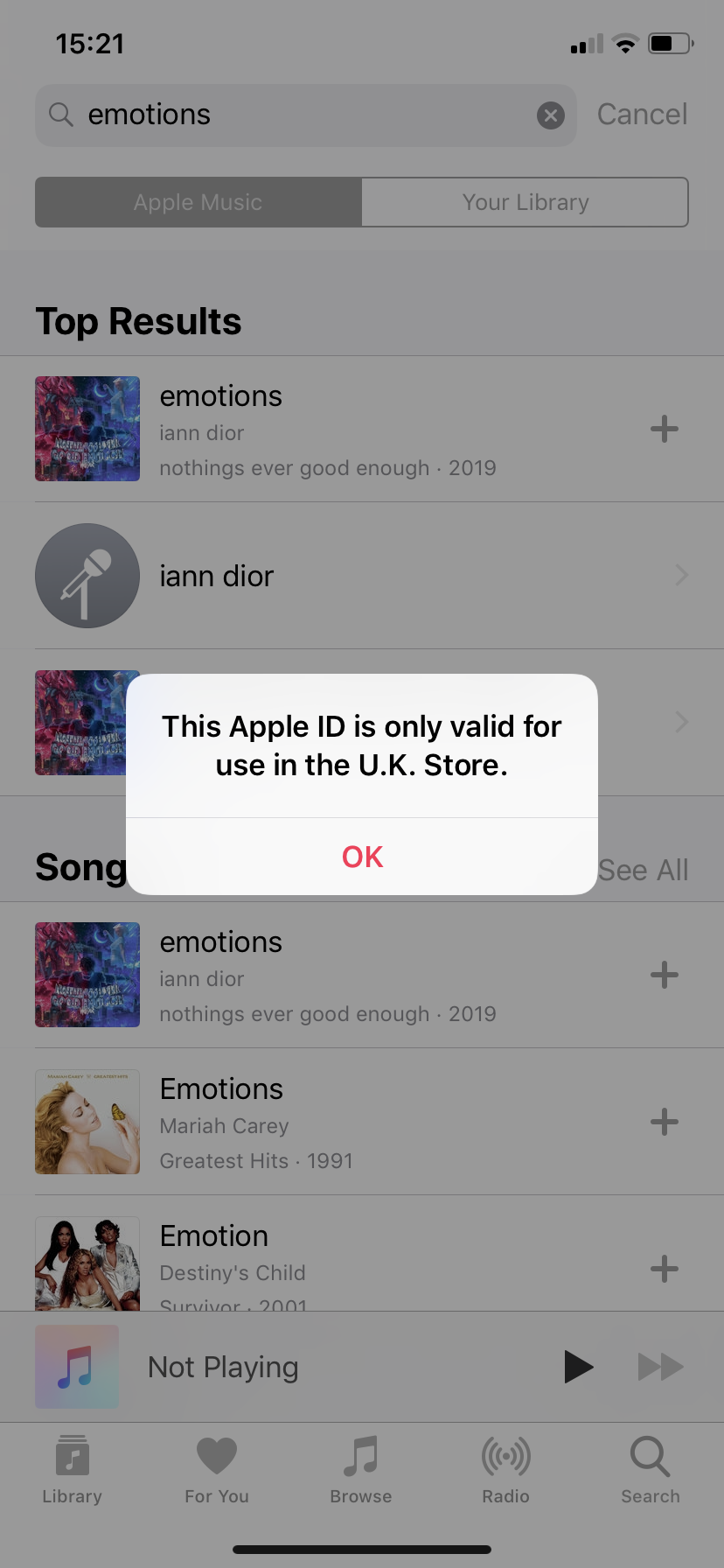 Apple Music Saying This Apple Id Is Only Apple Community