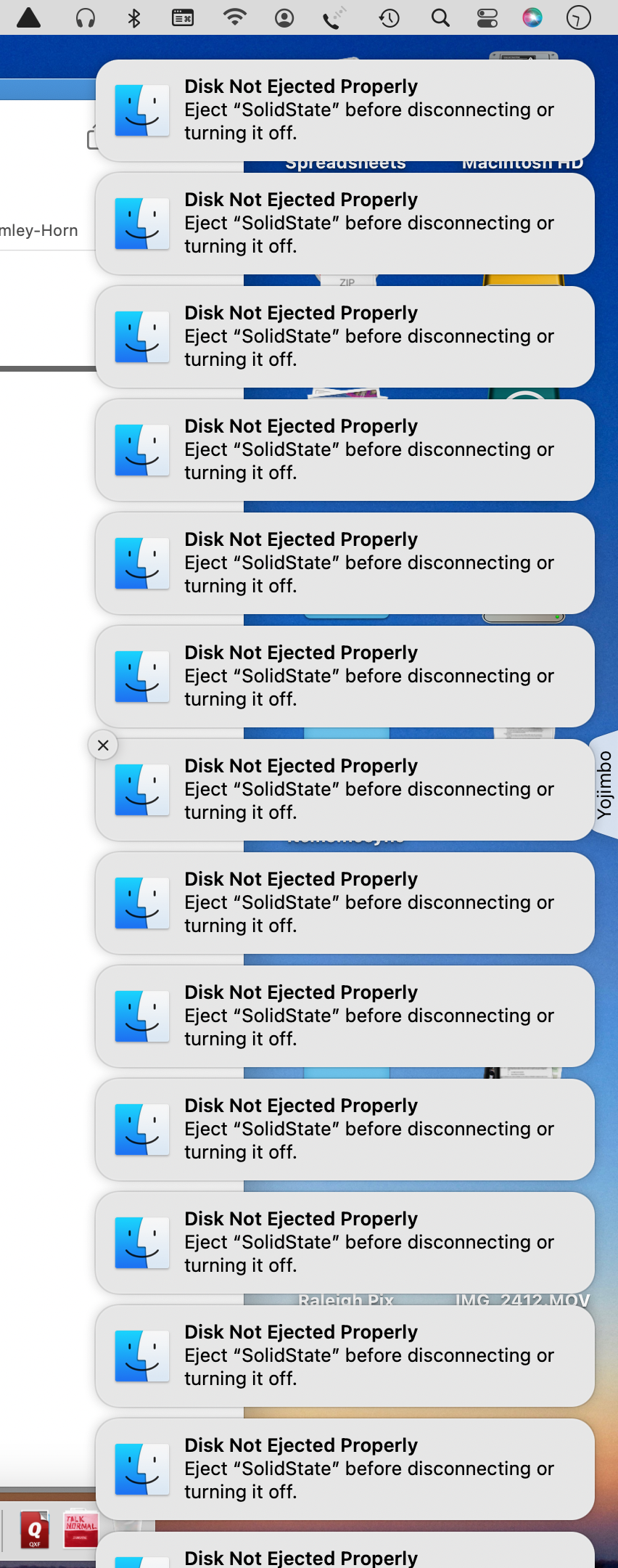 External drive endlessly ejects itself Apple Community