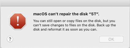 An External Disk Refuses To Mount Com Ap Apple Community