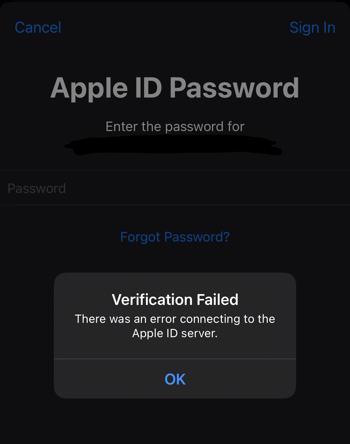 Vernauwd opening Verward verification failed - Apple Community