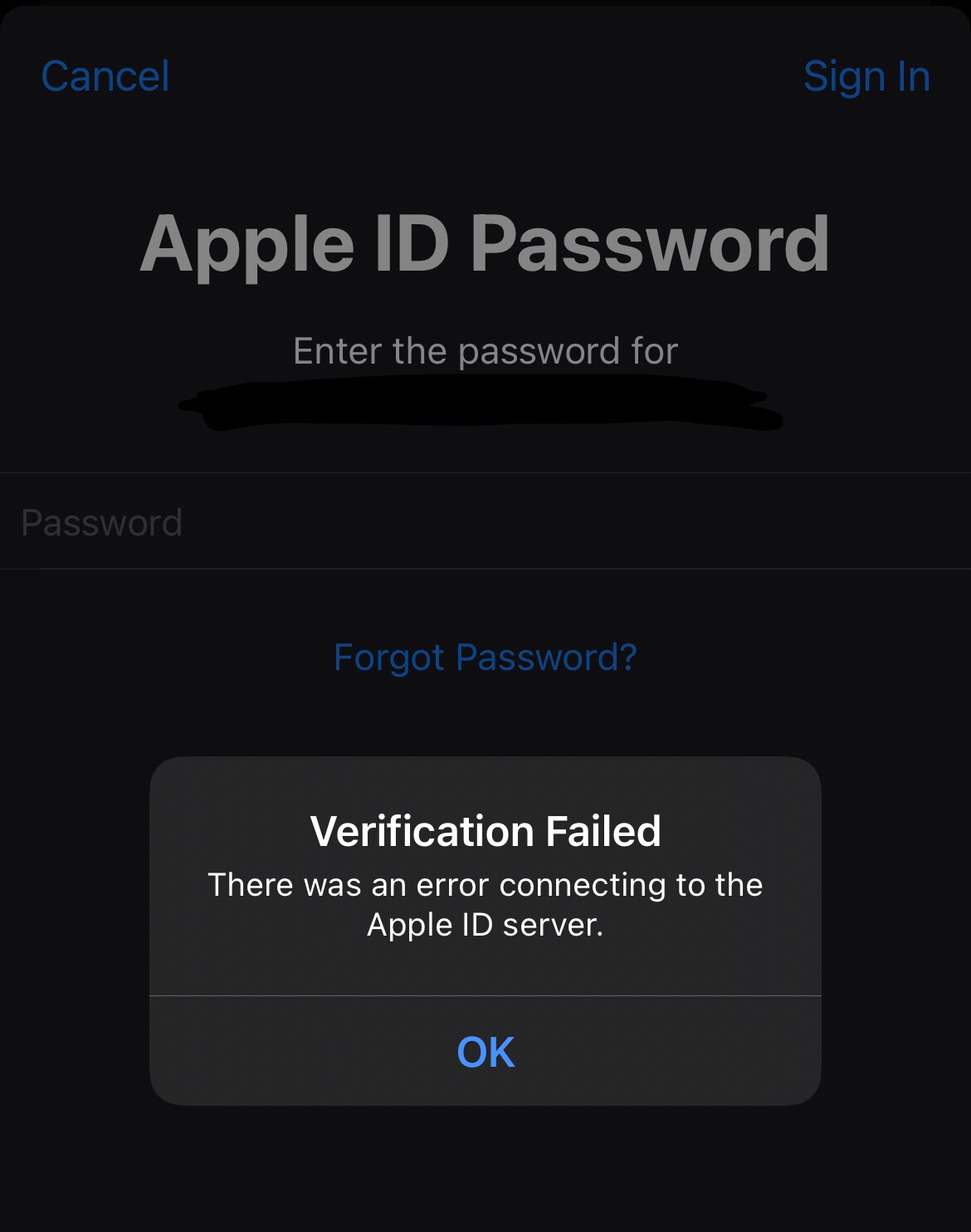 Verification Failed Apple Community