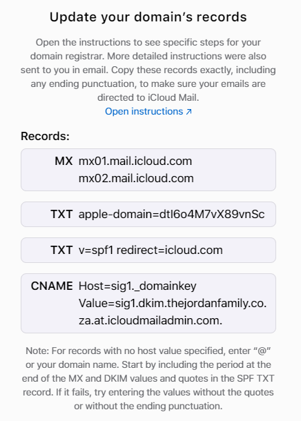 iCloud custom domain for an Apple email address - IONOS